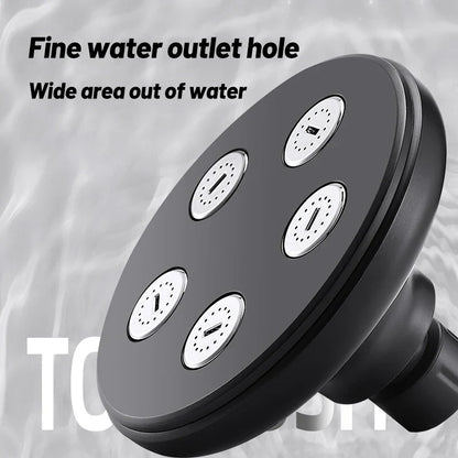 DecorBites™ Black High Pressure Mini Rainshower Shower Head for Water-saving Bath Experience