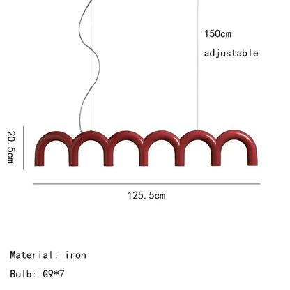 ثريا ديكوربايتس™ المعدنية الزرقاء المقوسة - تصميم عصري لديكور المنزل