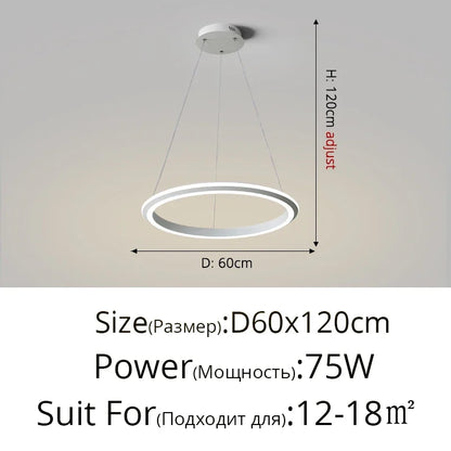 DecorBites™ LED Pendant Lamp: Modern Minimalist Style for Bedroom, Kitchen & Foyer