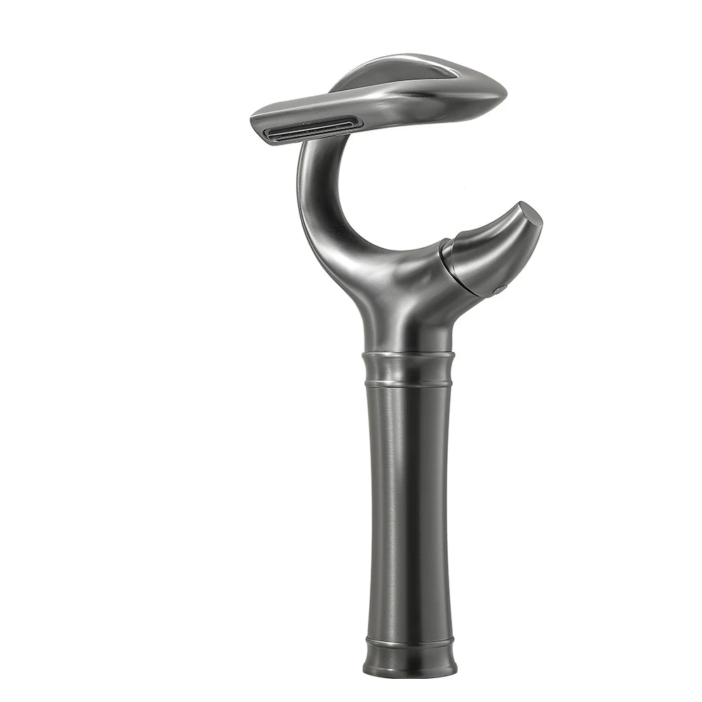 New Design Basin Faucet Brass Bathroom Basin Waterfall Hot and Cold Water Mixer Tap Single Handle Crane Chrome Black Mixer Tap