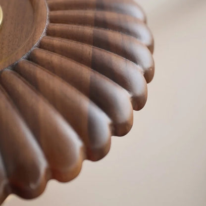 DecorBites™ LED Walnut Wood Wall Lamp Pull Chain Switch Modern Indoor Light