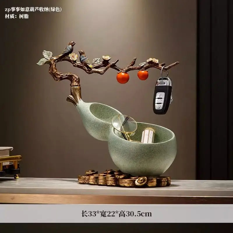 DecorBites™ Chinese Gourd Key & Desktop Storage Decoration for Wealth Attraction