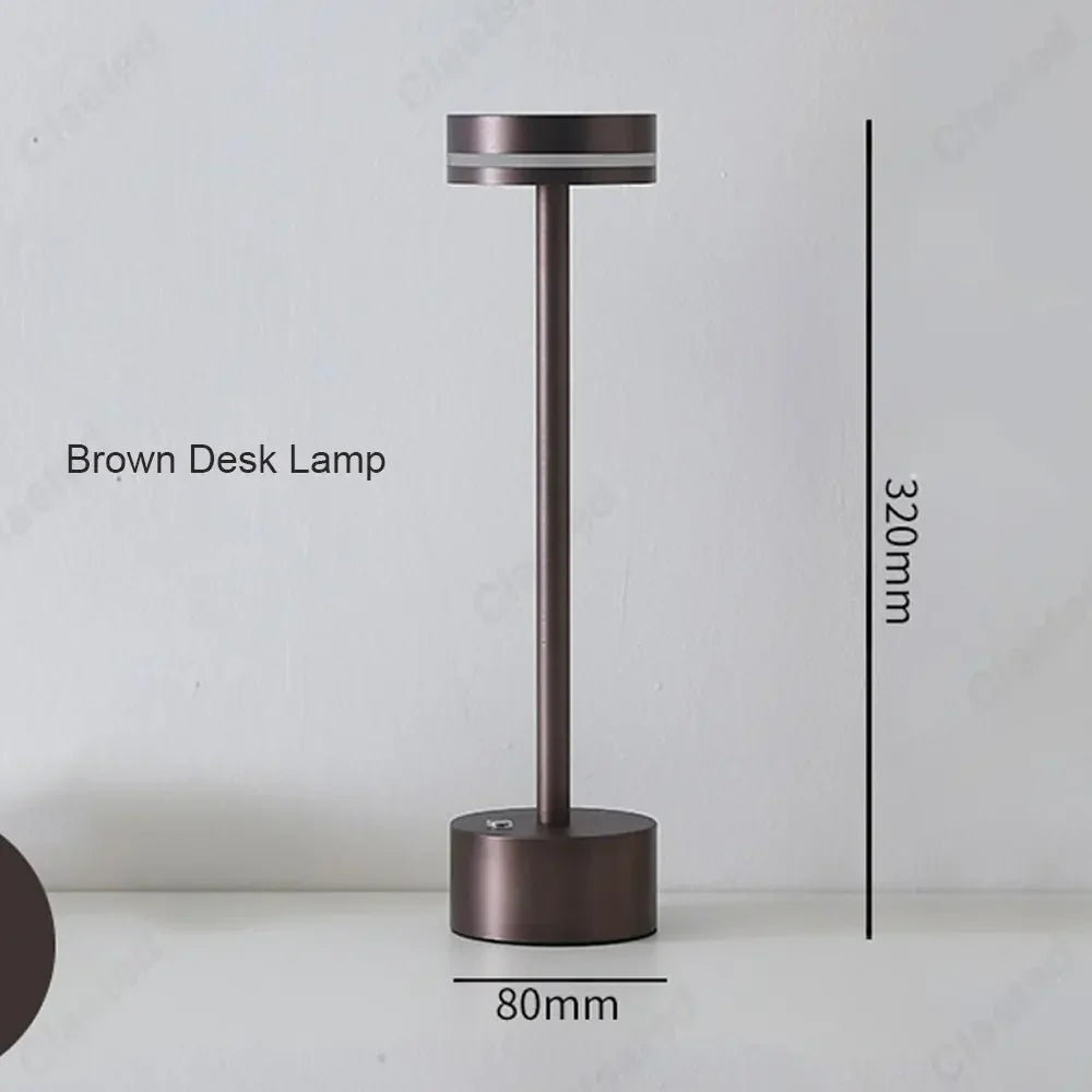 DecorBites™ LED Touch Table Lamp: Rechargeable Three-tone Lighting for Living Room, Bedroom, Study.