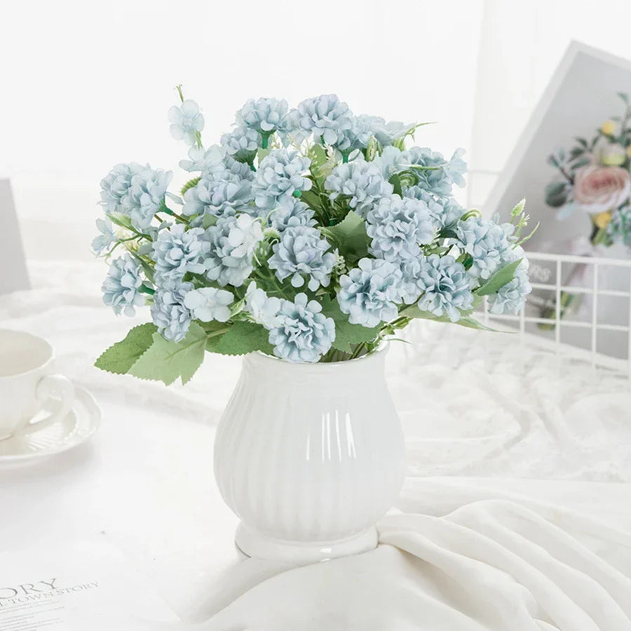 DecorBites™ Hydrangea Bouquet Artificial Flowers Home Decor Wedding Floral Arrangement Bouquet