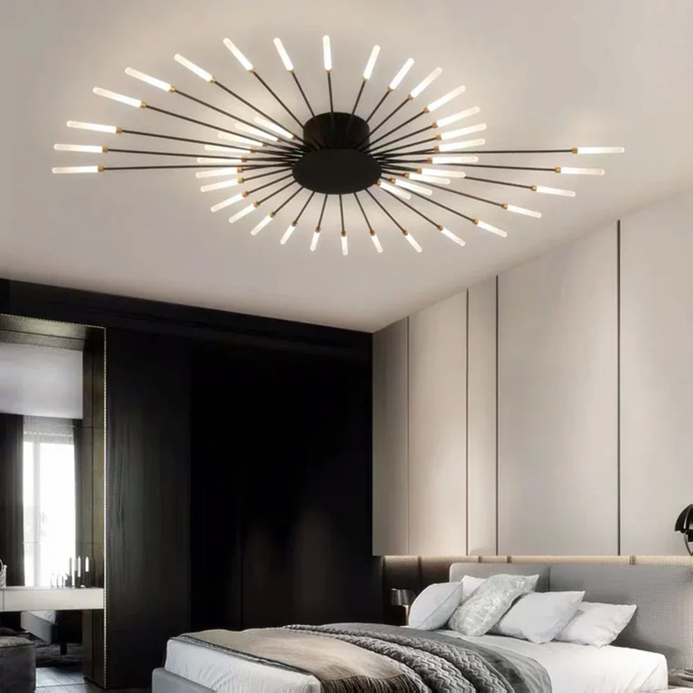 Lámparas Colgantes de Luces LED de Fuegos Artificiales™ Decorbites - Iluminación de Lámpara de Araña Moderna para Sala de Estar y Dormitorio