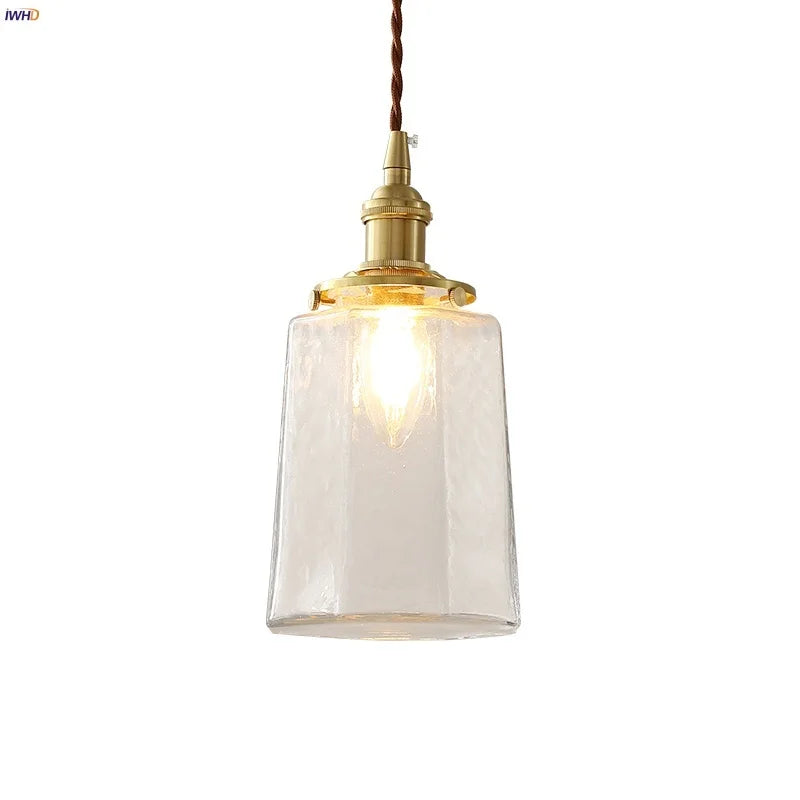 DecorBites™ Clear Glass LED Pendant Lamp Modern Nordic Style Adjustable Hanging Light