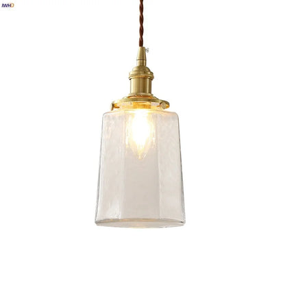 DecorBites™ Clear Glass LED Pendant Lamp Modern Nordic Style Adjustable Hanging Light