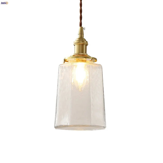 DecorBites™ Clear Glass LED Pendant Lamp Modern Nordic Style Adjustable Hanging Light