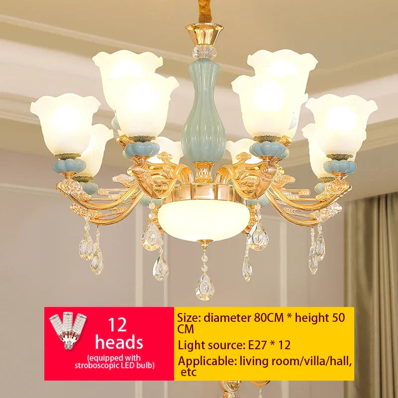 Decorbites™ Lámpara de Araña Europea de Lujo para Sala de Estar, Dormitorio, Comedor - Diseño Moderno y Elegante