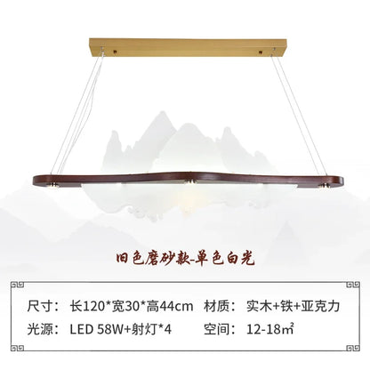 DecorBites™ Chinese Style Wood Art Chandelier for Modern Zen Atmosphere