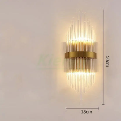 Lámpara de pared LED de cristal DecorBites™ para dormitorio, sala de estar o estudio. Diseño minimalista.