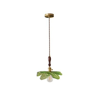 ديكوربايتس™ مصباح LED معلق من النحاس والخشب والزجاج - تصميم فرنسي بسيط لديكور المنزل