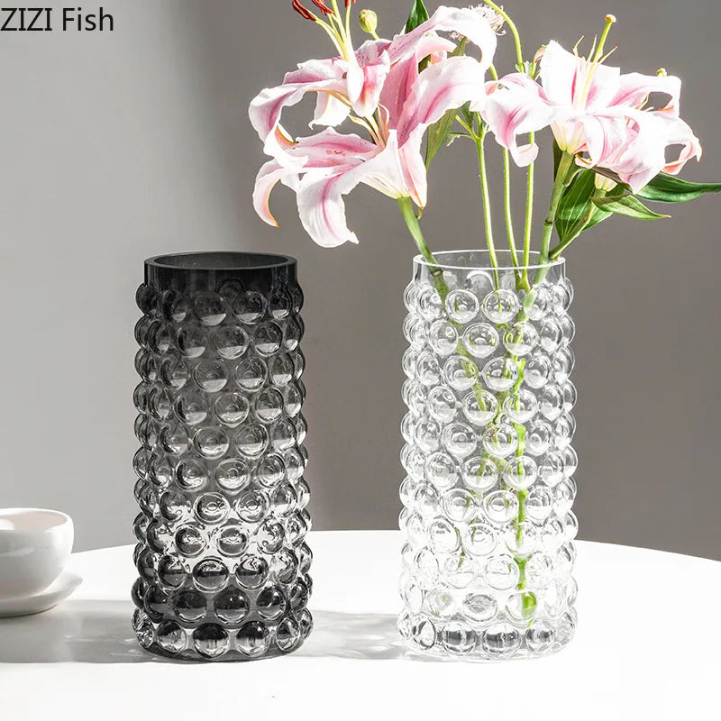 DecorBites™ Droplet Glass Vase Hydroponics Plant Pots for Table Decoration and Floral Arrangement