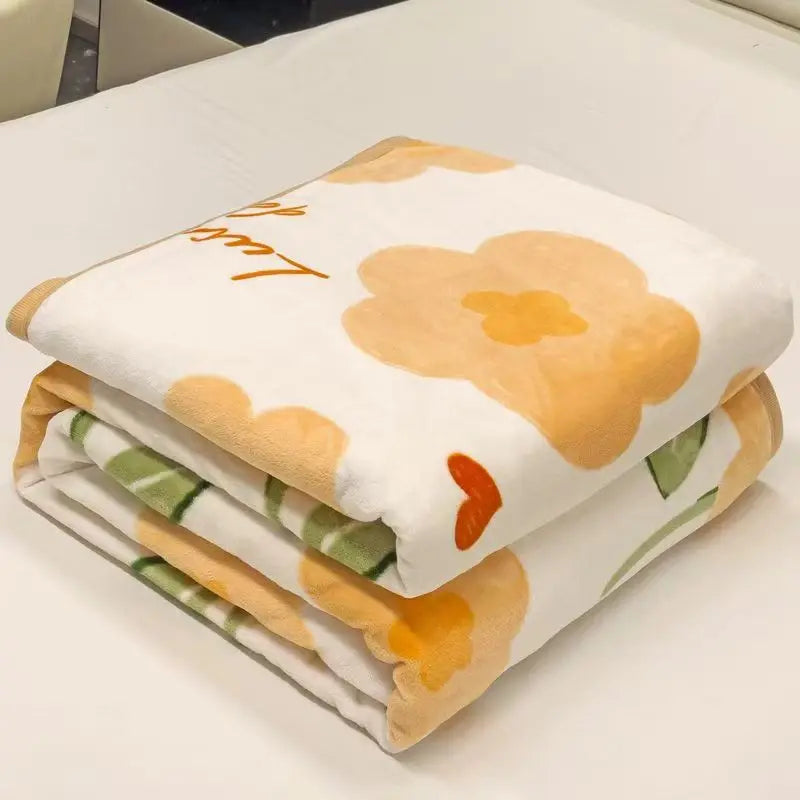 DecorBites™ Cozy Checkered Fleece Blanket for All Seasons