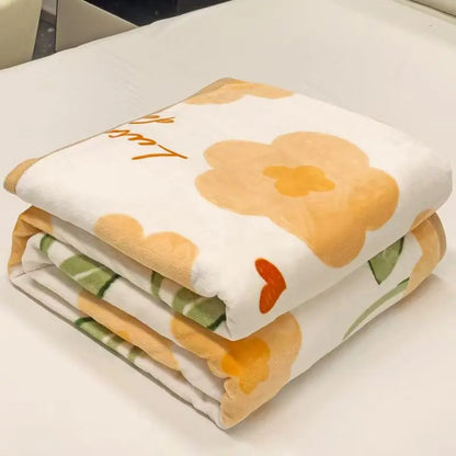 DecorBites™ Cozy Checkered Fleece Blanket for All Seasons