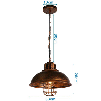 Industrial Vintage Black Iron Pendant Light