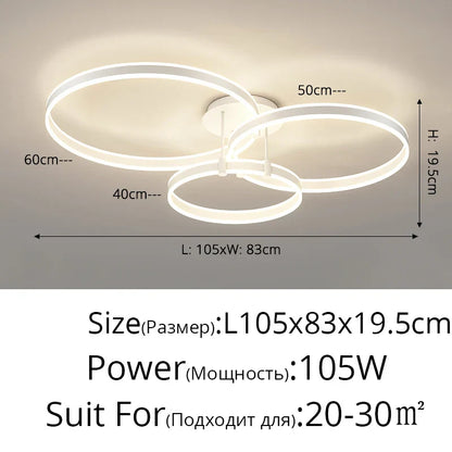 DecorBites™ LED Acrylic Chandeliers Up/Down Lights Lusters for Living Room Bedroom Home Decor