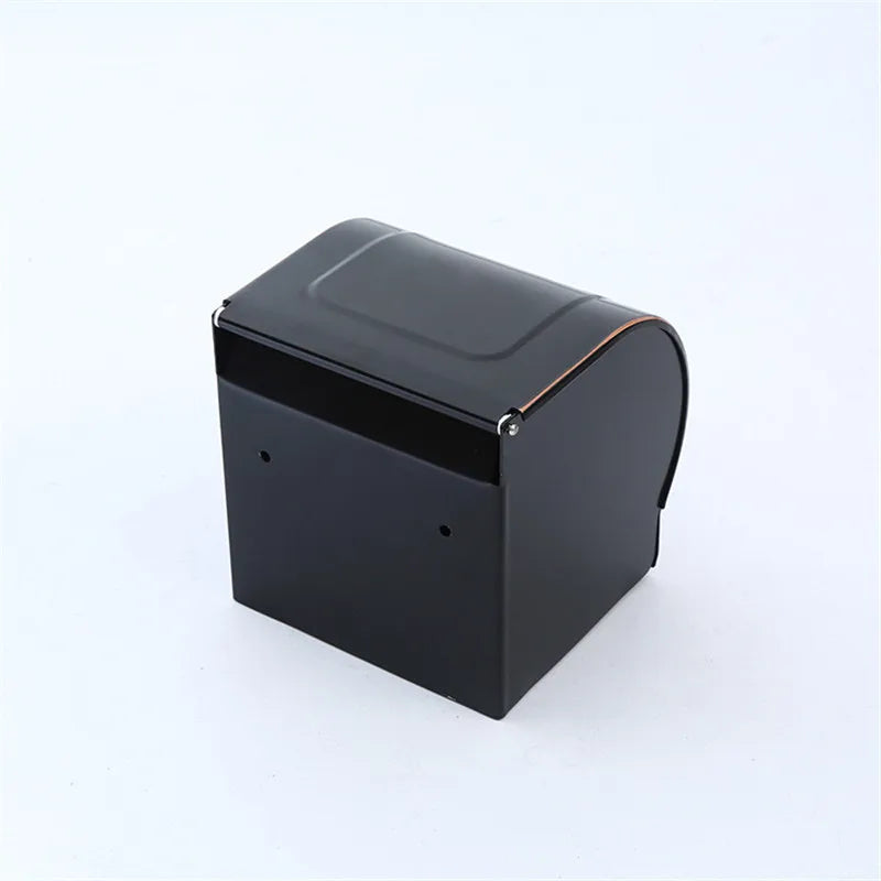 DecorBites™ Black Carved Aluminum Bathroom Tissue Holder Toilet Paper Roll Rack