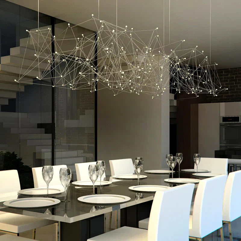 DecorBites™ Elegant Stainless Steel Chandelier for Modern Spaces