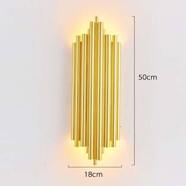 DecorBites™ Gold Crystal Glass Wall Sconce Light Fixture for Luxury Bedroom Decor