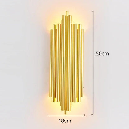 DecorBites™ Gold Crystal Glass Wall Sconce Light Fixture for Luxury Bedroom Decor