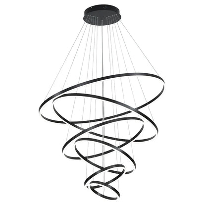 DecorBites™ Circle Ring Art Chandelier for Duplex Villa Staircase Hall Living Room