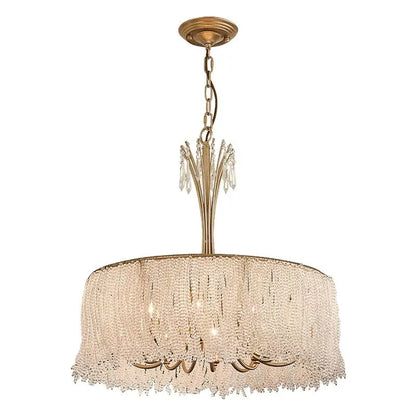 DecorBites™ Crystal Chandelier: Modern Clear Glass Pendant Lamp for Villa Hall and Bedroom