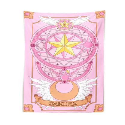 Decobites Sailor Moon Tapestry: Kawaii Pink Room Decor for College Dorm and Home