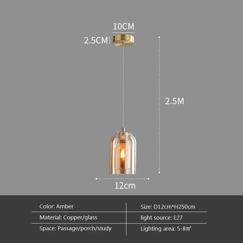DecorBites™ Double Glass Wall Art Light - Luxury Nordic Style for Bedroom and Aisle Decor