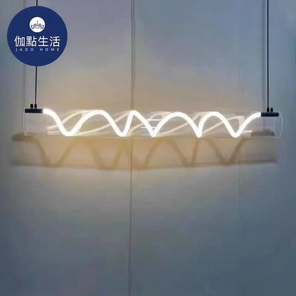 DecorBites™ Gold LED Chandelier: Nordic Minimalist Dimming Pendant Lights for Home Decor