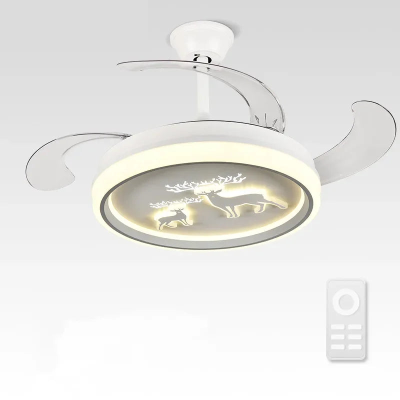 DecorBites™ Bird Nest Ceiling Fan with LED Light Remote Control