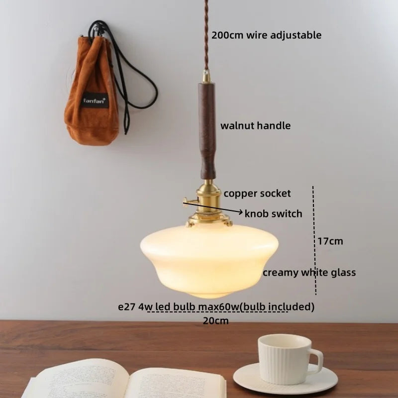 Green Glass Pendant Light Modern Copper Entryway