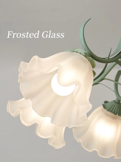 DecorBites™ French Retro LED Flower Chandelier for Bedroom, Restaurant, Living Room