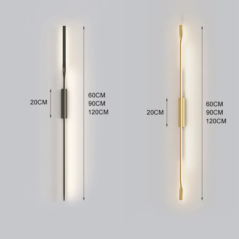 DecorBites™ LED Wall Sconce for Living Room Bedroom Stairs Hotel Hallway Study Black Gold