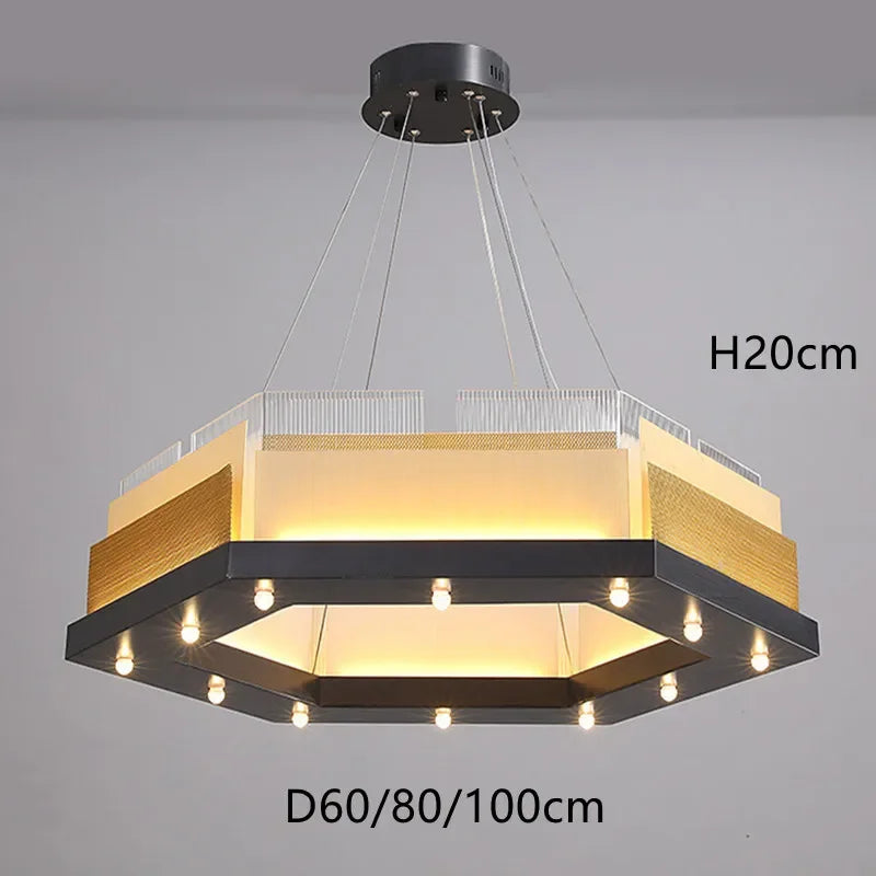 DecorBites™ LED Chandelier: Postmodern Art Lamp for Designer Living Room, Bar, Restaurant.