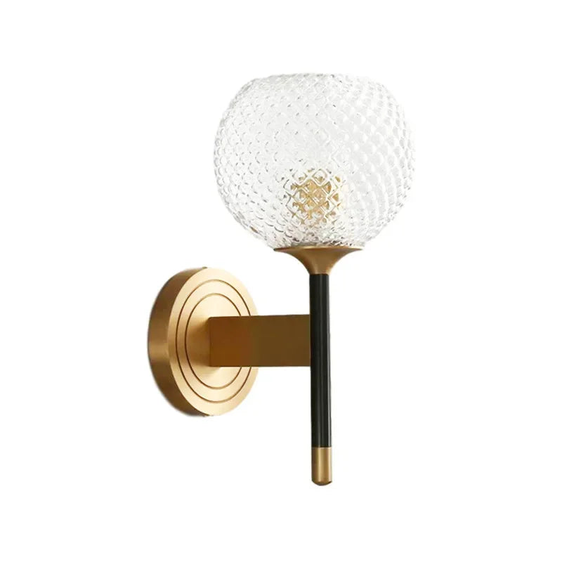 ديكوربايتس™ مصباح حائط بإطار خشبي نحاسي مع حبل من القنب - ديكور غرفة معيشة إبداعي