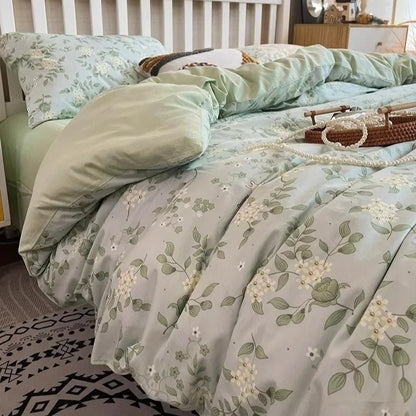 DecorBites™ Boho Pattern Printed Cotton Bedding Set for Queen King Bed Linens