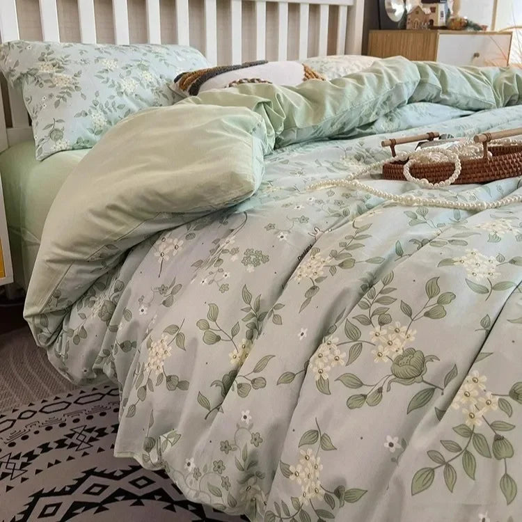 DecorBites™ Boho Cotton Printed Bedding Set | Super Soft Bed Sets for Single Double Size