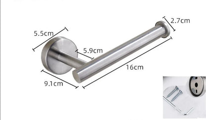 DecorBites™ Brushed Gold Stainless Steel Toilet Paper Holder Kitchen Bathroom Tissue Rack Stand