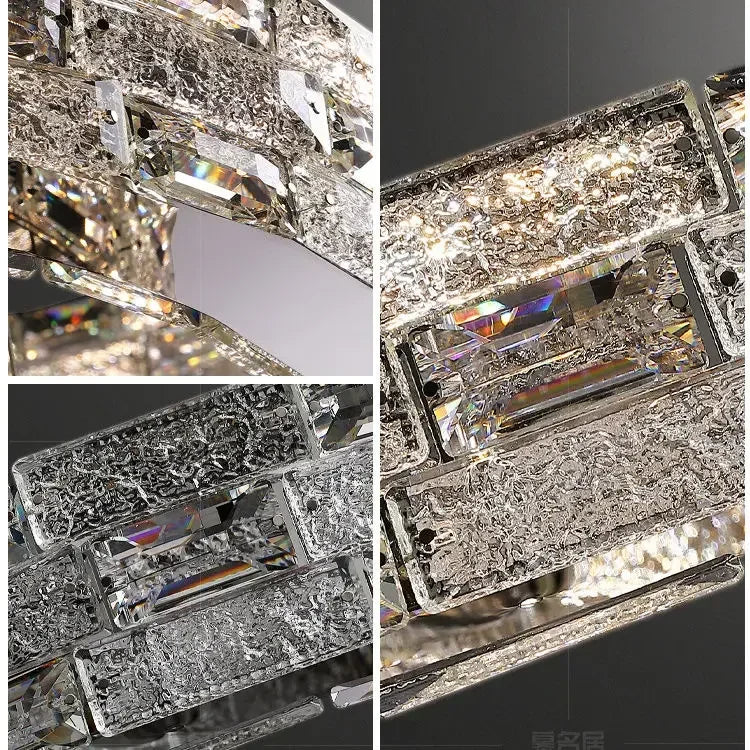 DecorBites™ Crystal Chandelier: Modern LED Ceiling Lighting for Bedroom, Living, Dining Room