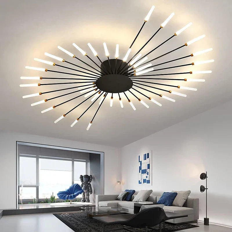 Black Fireworks Ceiling Light