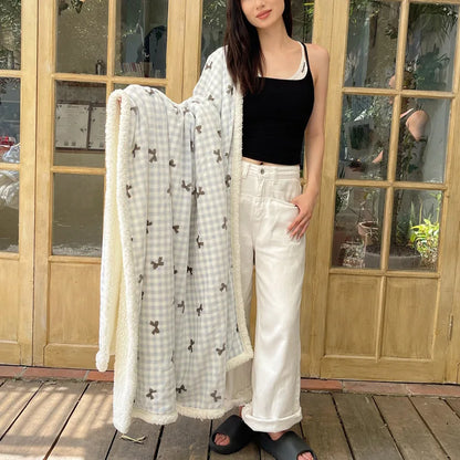 Manta de forro polar DecorBites™ | Chal multiusos para oficina y hogar | Manta suave y cálida