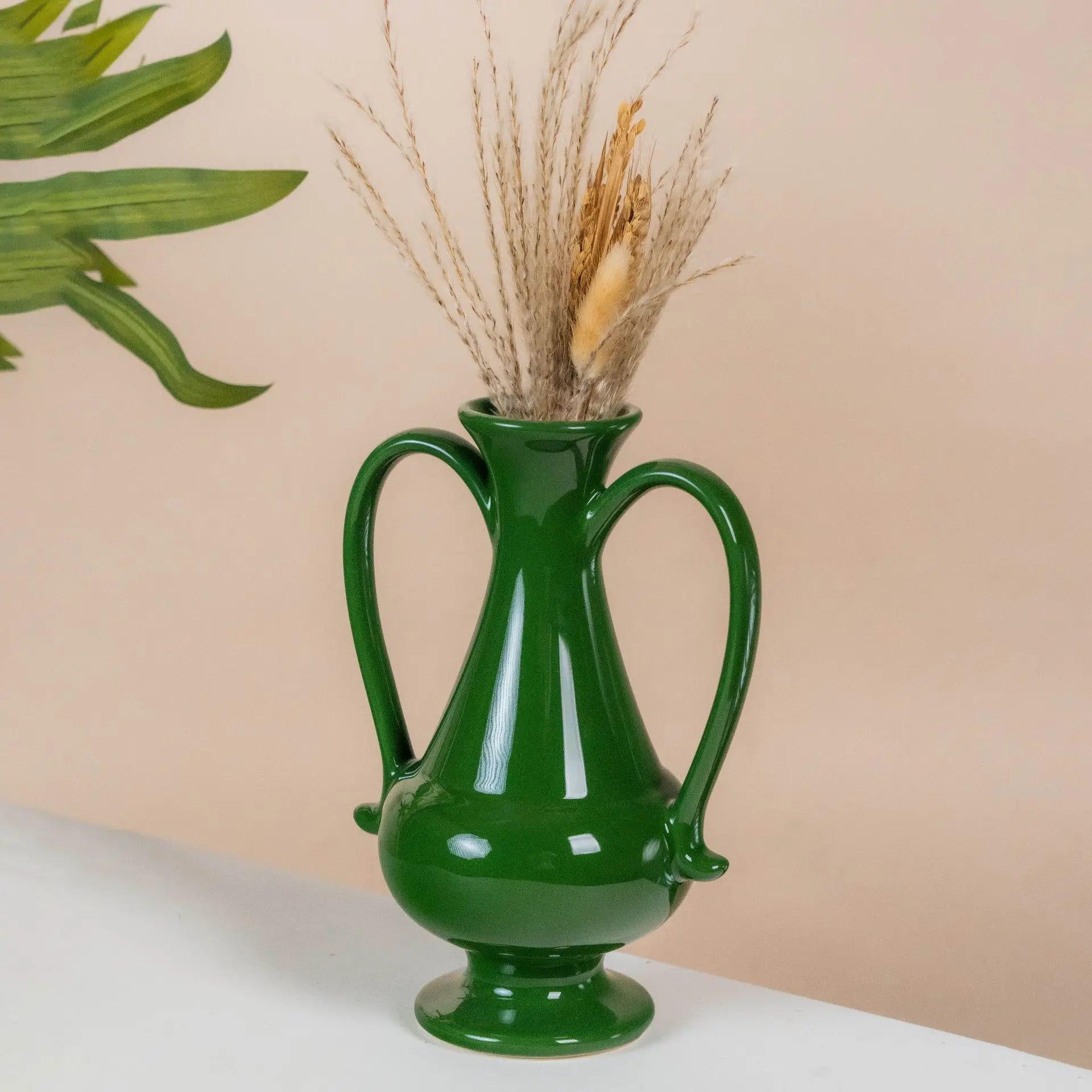 Green Ceramic Vintage Vase