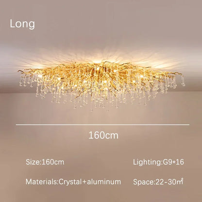 Lámpara de araña dendrítica de cristal DecorBites™: Lujo moderno para sala de estar, comedor, dormitorio, vestíbulo de hotel