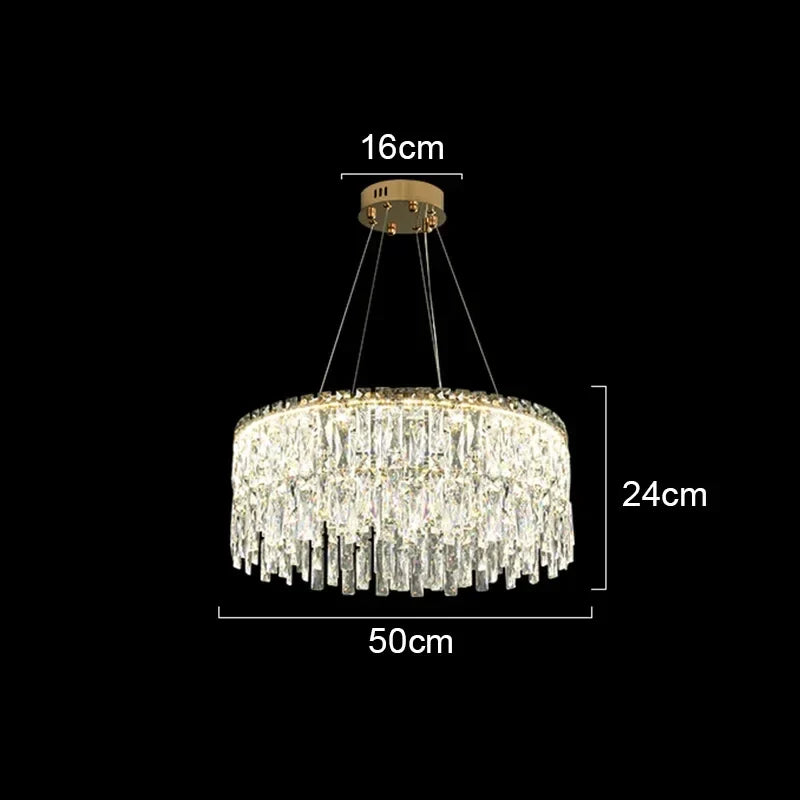 DecorBites™ Crystal Chandelier: Luxury Bedroom & Living Room Lighting
