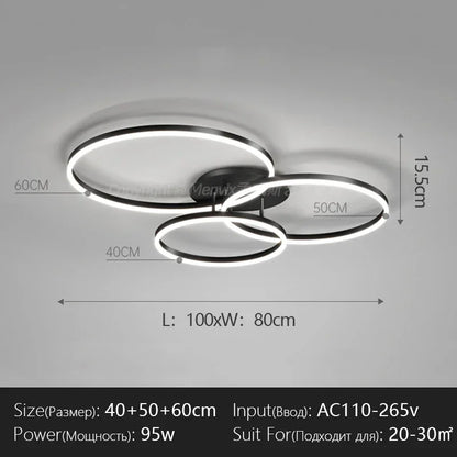 DecorBites™ LED Chandelier Modern Style Ceiling Lamp Bedroom Dining Room Light