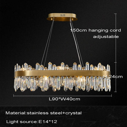 DecorBites™ Crystal Chandelier LED Dining Room Light Gold Lustres