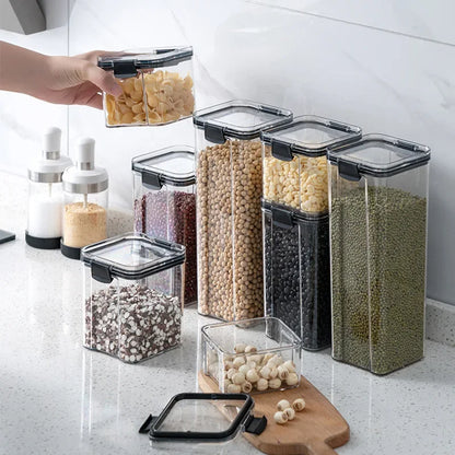 DecorBites™ Kitchen Storage Food Container Cereal Organizer Breadbasket Plastic Order