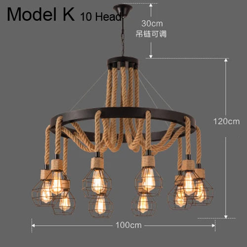 DecorBites™ Industrial Rustic Pendant Lights Indoor Lamp for Living Dining Room Home Décor