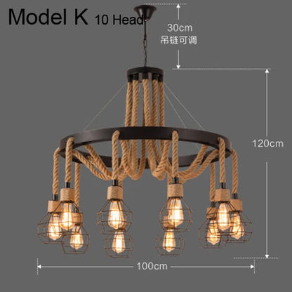 DecorBites™ Industrial Rustic Pendant Lights Indoor Lamp for Living Dining Room Home Décor